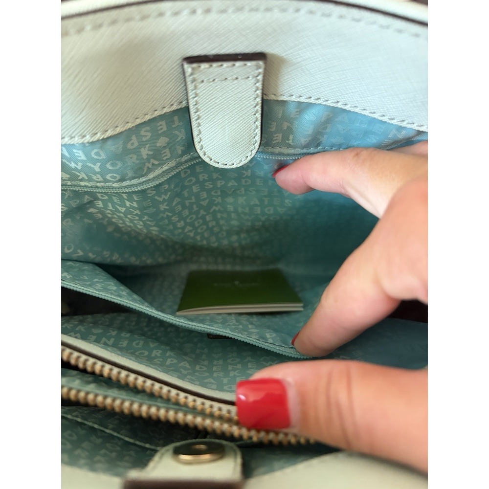 Kate Spade New Newbury Lane Leather Crossbody Purse Robin Egg Blue - Picture 10 of 16